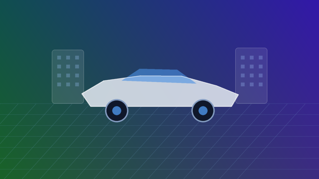 Visuel éditorial sobre représentant une chaîne automobile électrique européenne et la localisation industrielle en France