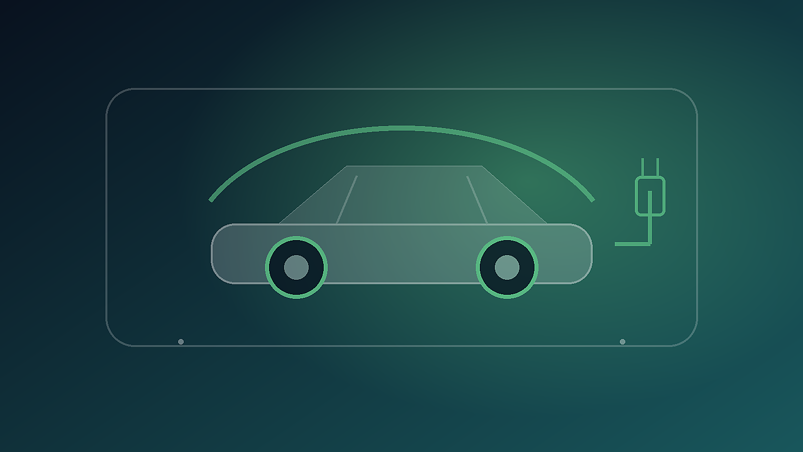 Visuel éditorial sobre représentant une voiture électrique accessible en location longue durée