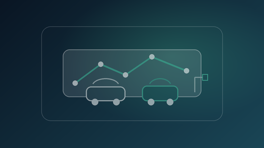 Visuel éditorial sobre représentant la location longue durée automobile et l’électrification des flottes