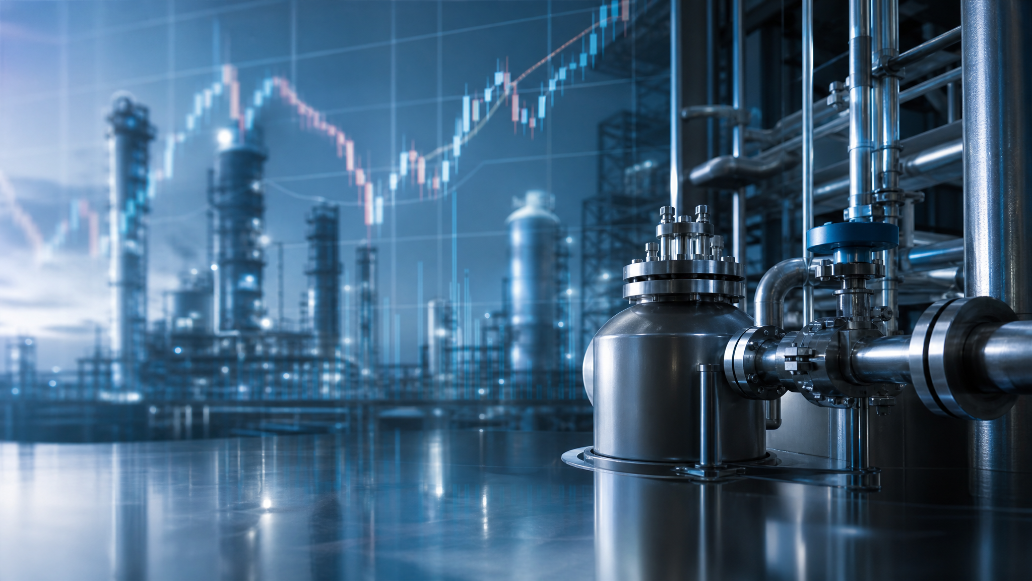 Visuel éditorial sobre représentant la chimie européenne cotée en Bourse